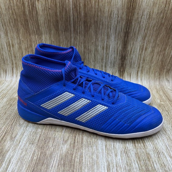 Adidas Predator 19.3 Indoor Mens‎ Size 10.5 Blue Shoes Sneakers Athletic BB9080 - Picture 1 of 10